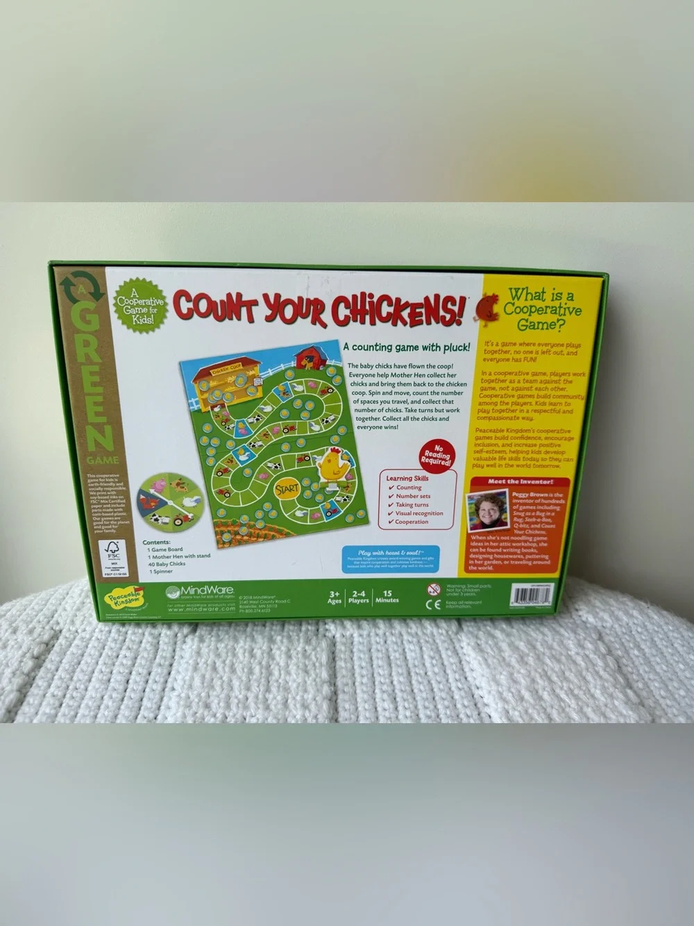 Peaceable Kingdom Count Your Chickens! Cooperative Board Game